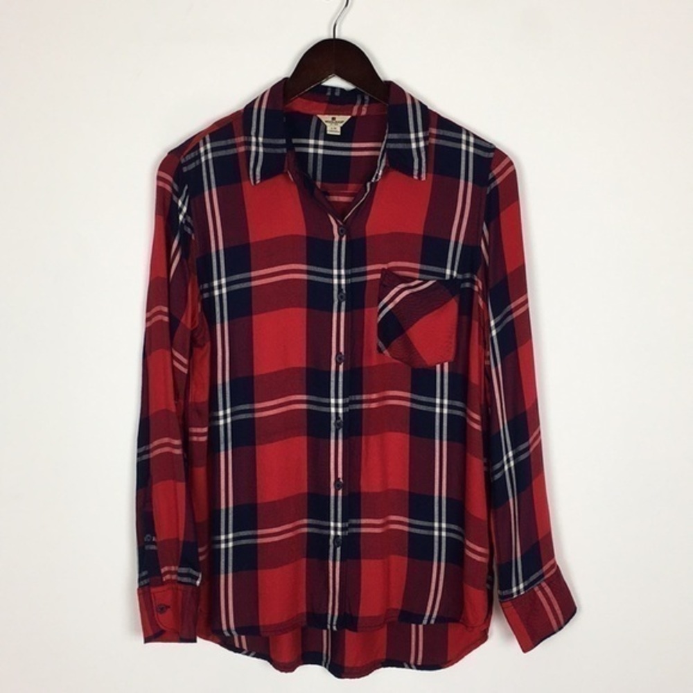 Woolrich Plaid Long Sleeve Shirt Size L